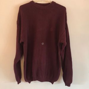 NWT Burgundy IZOD Sweater. Size Medium. 100% Cotton.